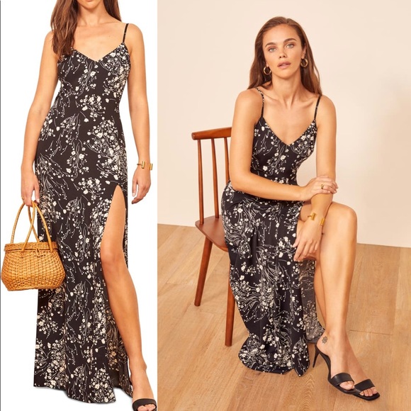 Reformation Harlow V-Neck Maxi Dress - Picture 1 of 5
